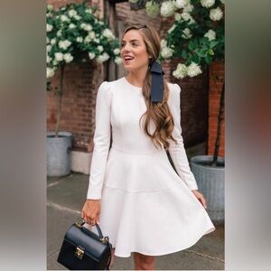 gal meets glam collection celeste long sleeve fit & flare dress